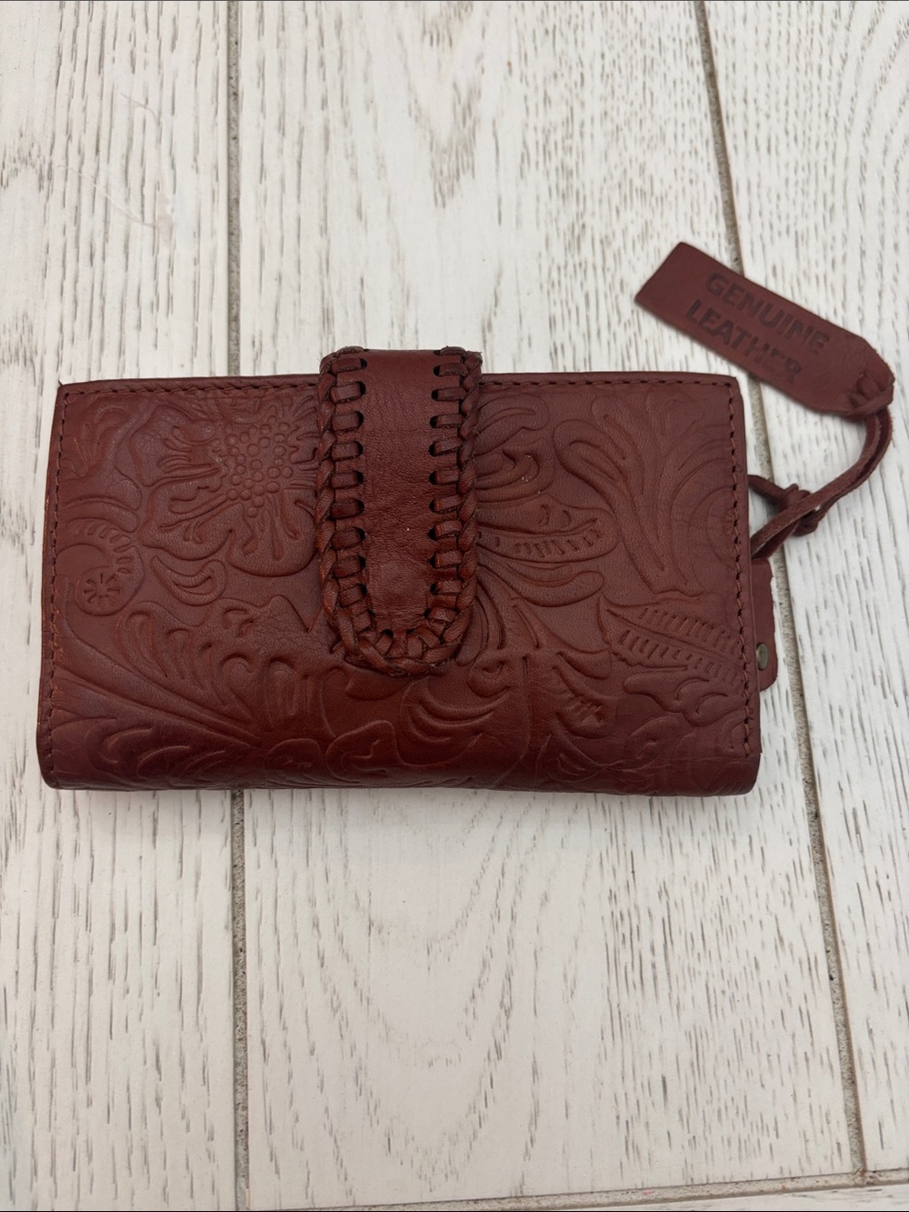 Patricia Nash Genuine Leather Embossed BiFold Floral Wallet